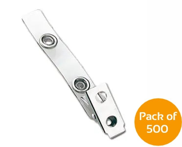 Clear Vinyl 2-Hole Badge Clip