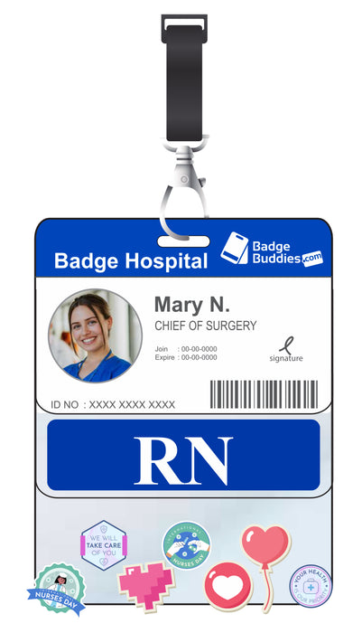 3 ⅜" x 4 ⅜" Clear 7 Pin Display BadgeBuddies® Badge