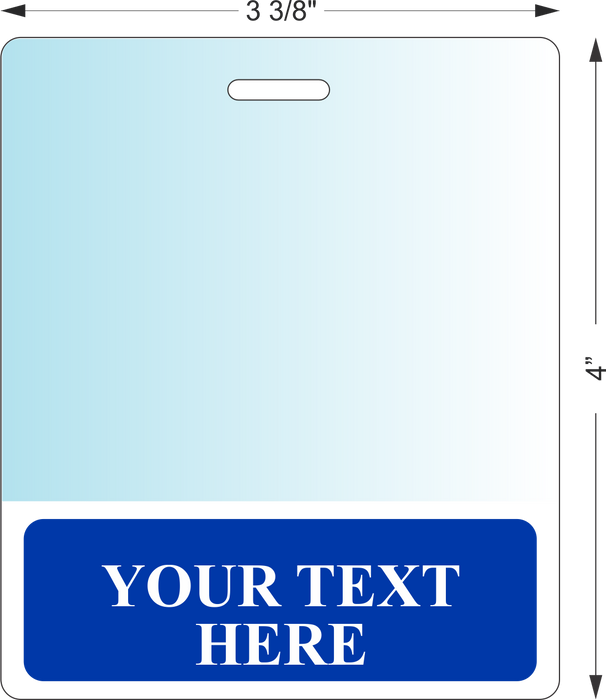 3 ⅜" x 4" CLEAR TOP Large Horizontal Badge Buddies®