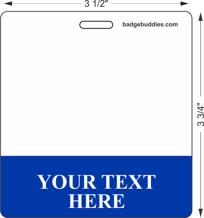3 ½" x 3 ¾" Full Bleed Badge Buddies®