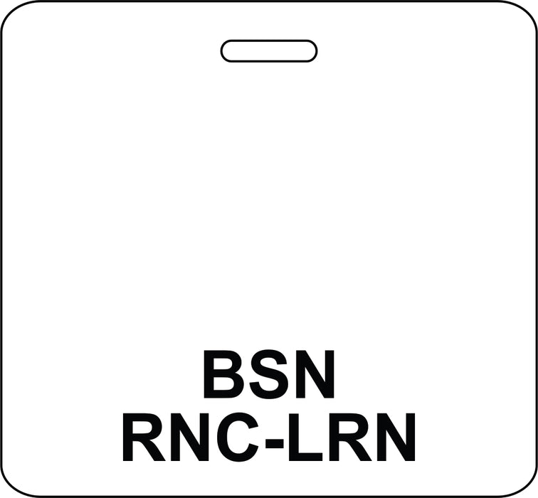 3 3/8" x 3 1/8" Horizontal Double Sided BSN / RNC-LRN