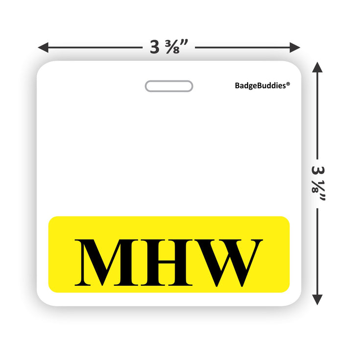 MHW Horizontal Badge Buddy for Mental Health Workers