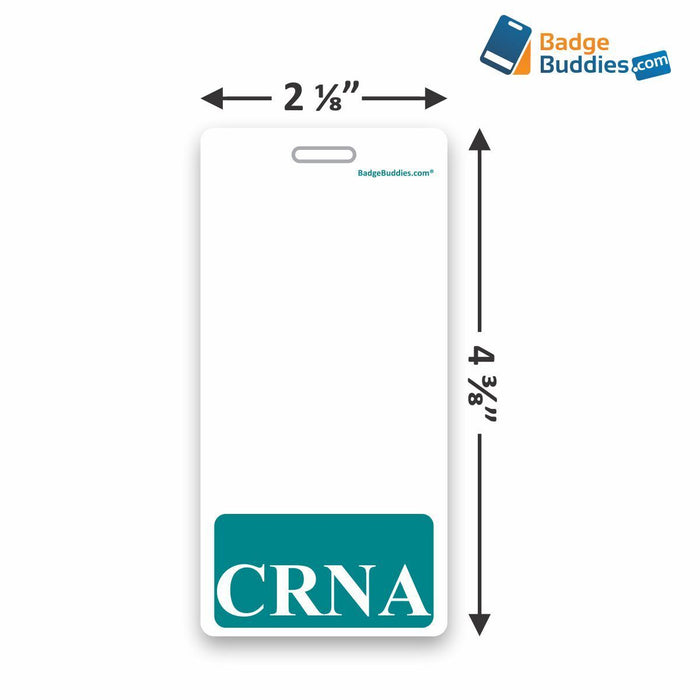 CRNA Vertical Badge Buddy for Certified Registered Nurse Anesthetists