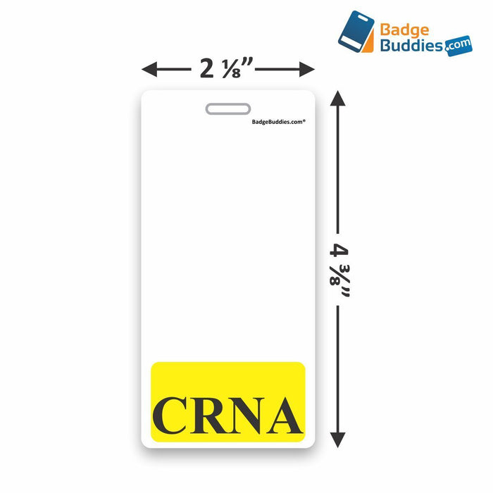 CRNA Vertical Badge Buddy for Certified Registered Nurse Anesthetists