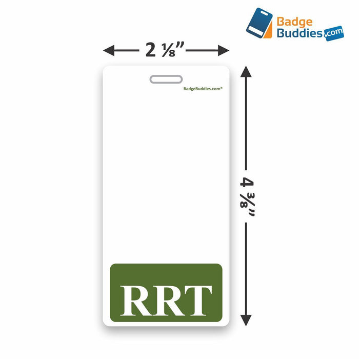 RRT Vertical Badge Buddy for Registered Respiratory Therapists