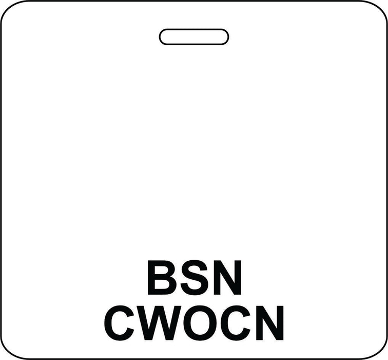 3 3/8" x 3 1/8" Horizontal Double Sided BSN / CWOCN