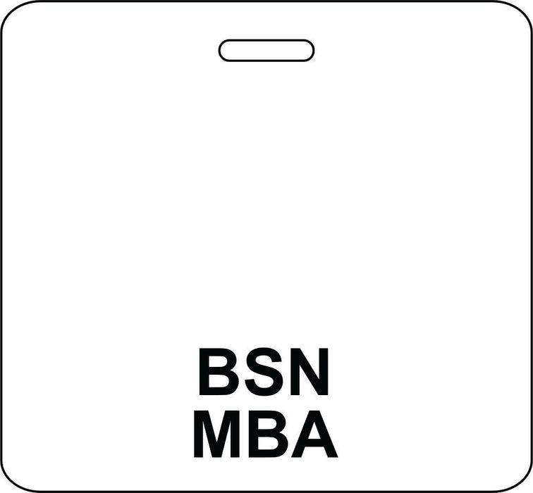 3 3/8" x 3 1/8" Horizontal Double Sided Atrium Health / BSN, MBA