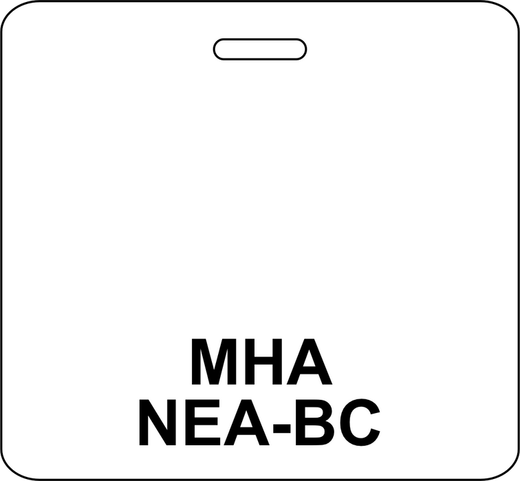 3 3/8" x 3 1/8" Horizontal Double Sided Atrium Health / MHA NEA-BC