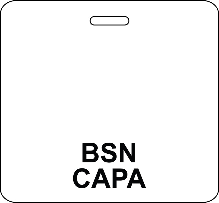 3 3/8" x 3 1/8" Horizontal Double Sided BSN / CAPA