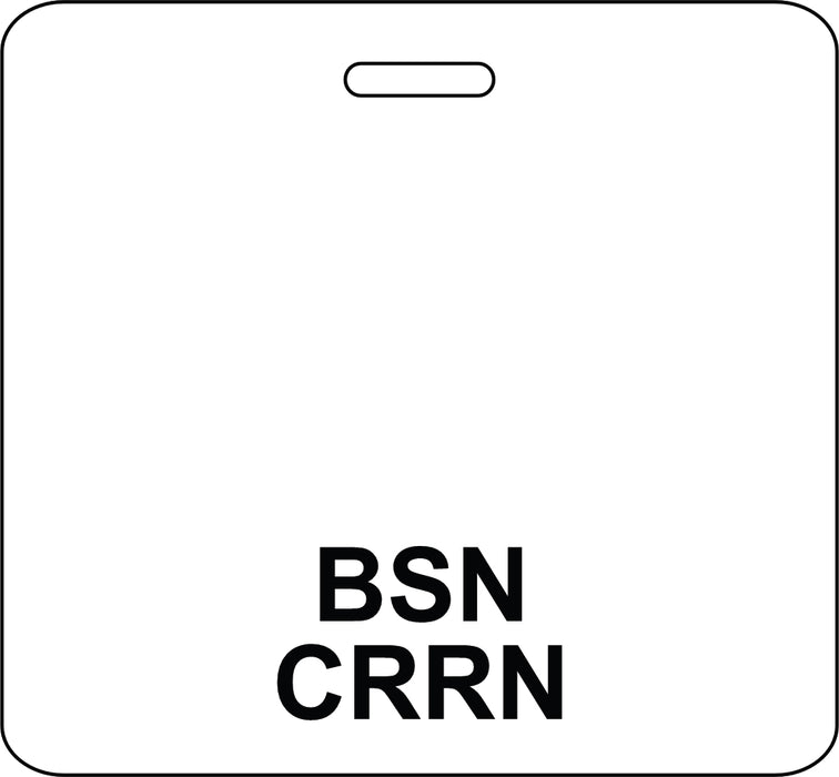 3 3/8" x 3 1/8" Horizontal Double Sided BSN / CRRN