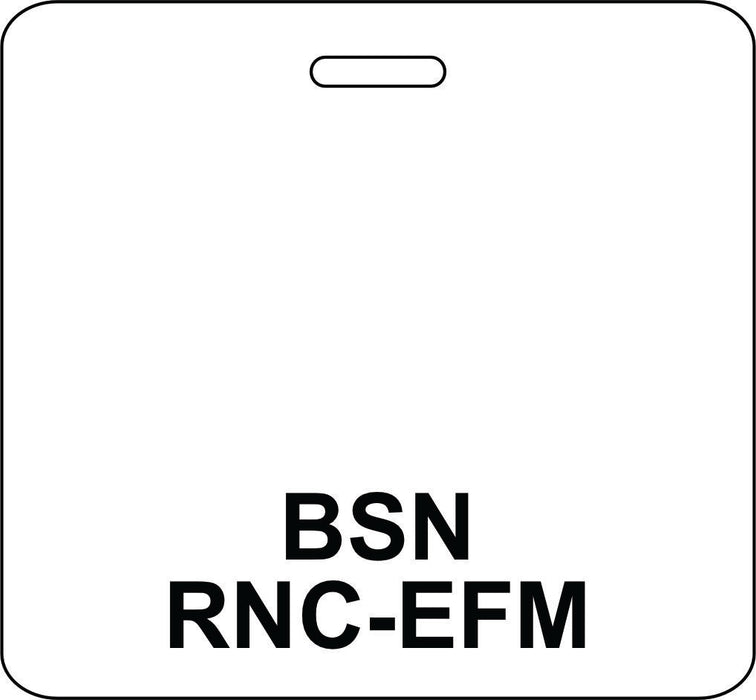 3 3/8" x 3 1/8" Horizontal Double Sided Atrium Health / BSN, RNC-EFM