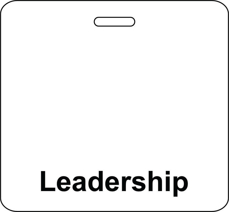 3 3/8" x 3 1/8" Horizontal Double Sided Leadership