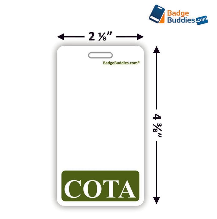 COTA Vertical Badge Buddy for Certified Occupational Therapy Assistants