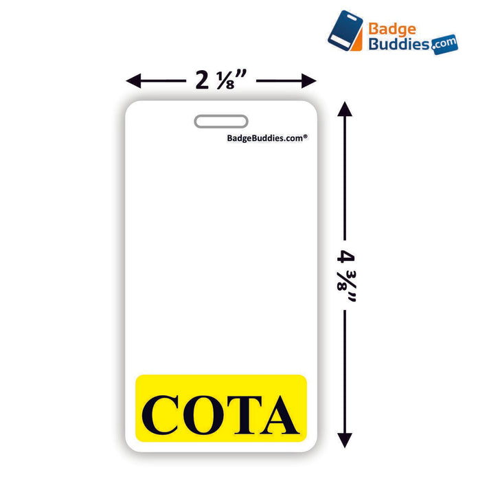 COTA Vertical Badge Buddy for Certified Occupational Therapy Assistants