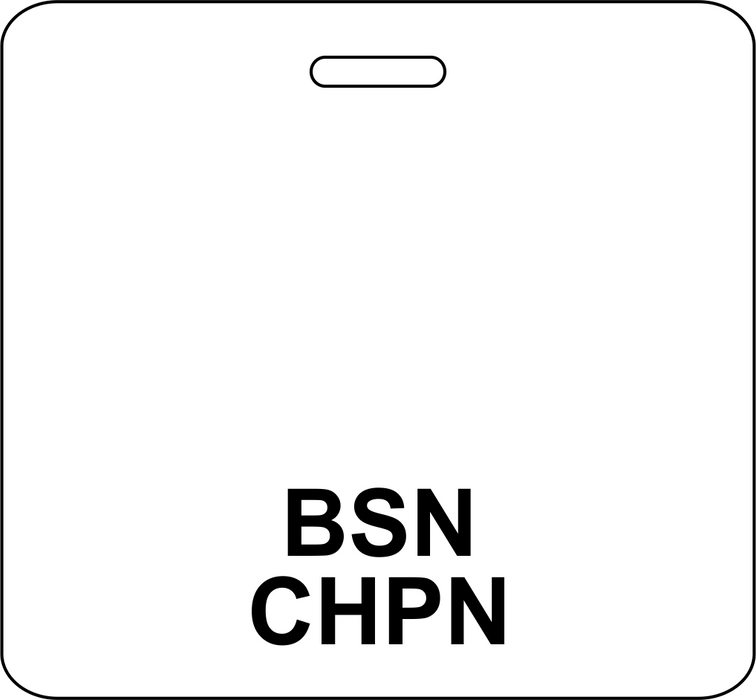 3 3/8" x 3 1/8" Horizontal Double Sided BSN / CHPN