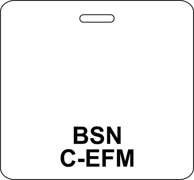 3 3/8" x 3 1/8" Horizontal Double Sided Atrium Health / BSN, C-EFM