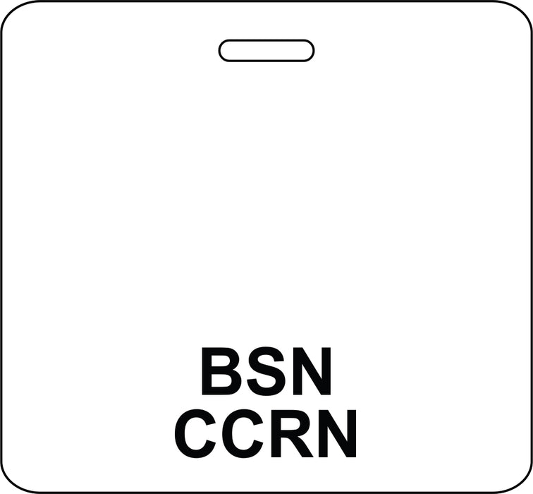 3 3/8" x 3 1/8" Horizontal Double Sided BSN / CCRN