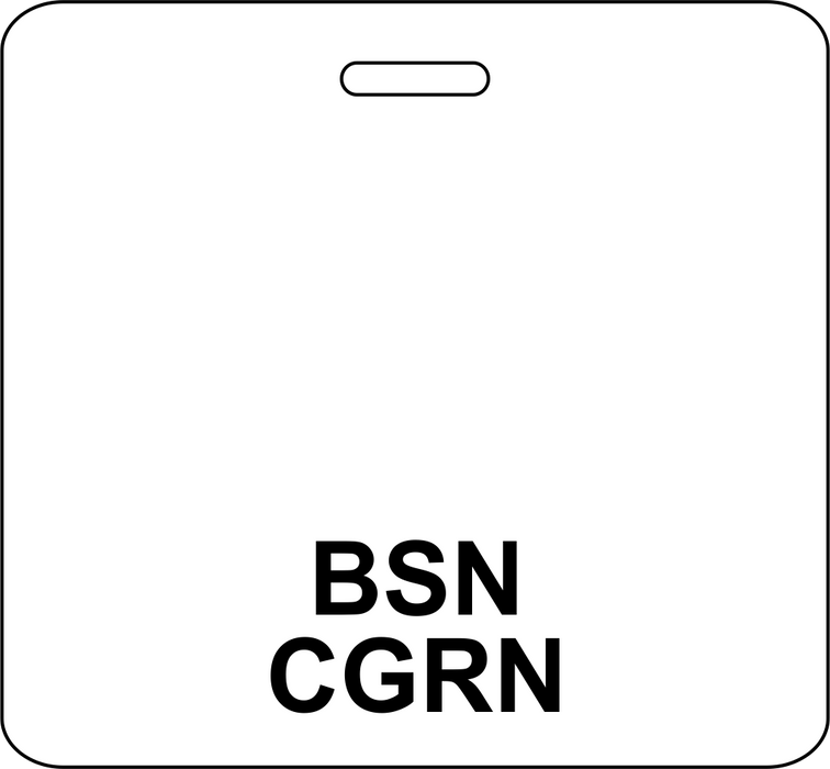 3 3/8" x 3 1/8" Horizontal Double Sided Atrium Health / BSN, CGRN