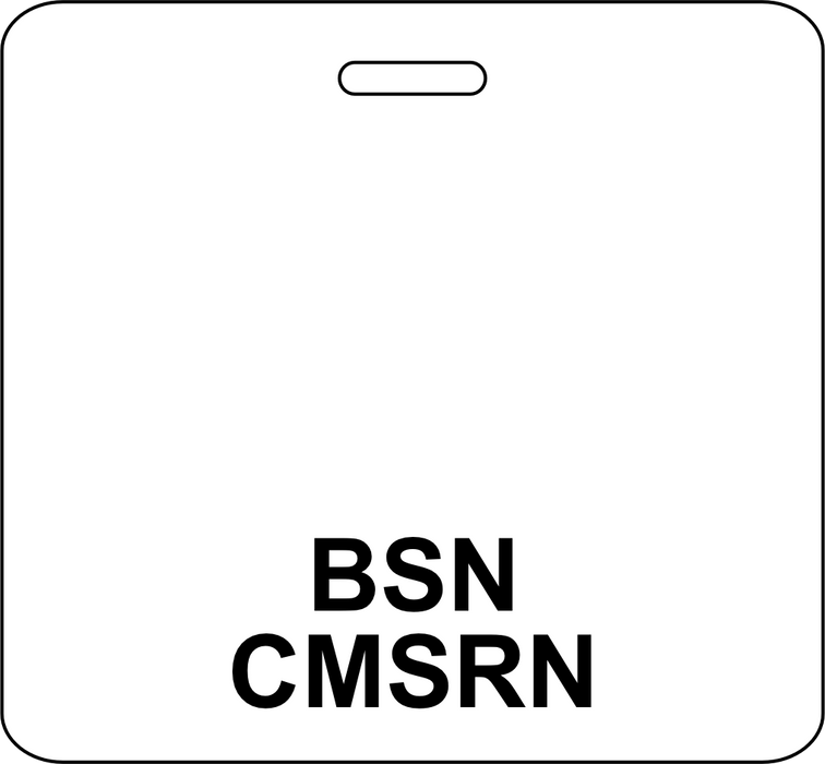 3 3/8" x 3 1/8" Horizontal Double Sided Atrium Health / BSN, CMSRN