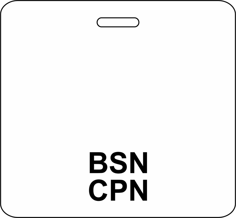 3 3/8" x 3 1/8" Horizontal Double Sided BSN / CPN