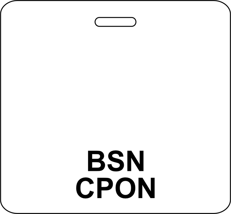 3 3/8" x 3 1/8" Horizontal Double Sided BSN / CPON