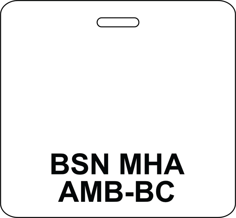 3 3/8" x 3 1/8" Horizontal Double Sided Atrium Health / BSN MHA, AMB-BC