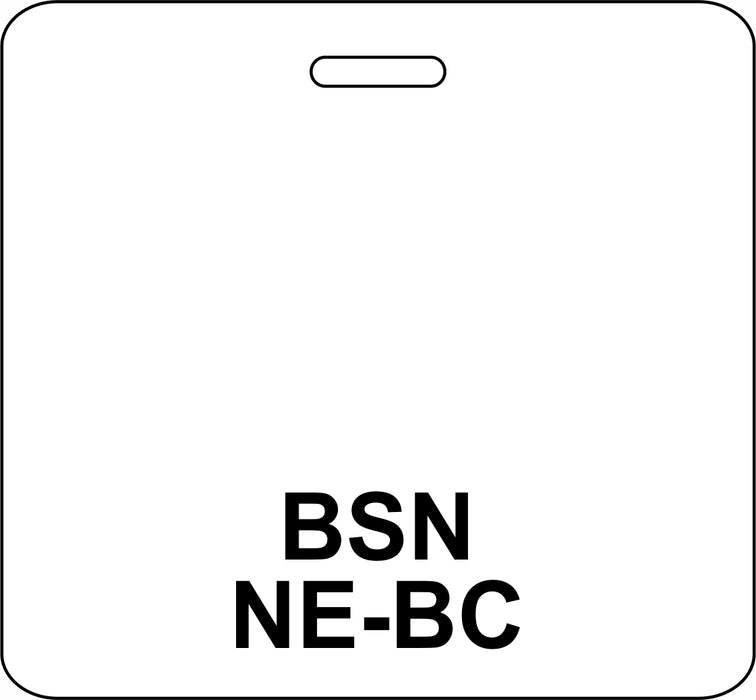 3 3/8" x 3 1/8" Horizontal Double Sided BSN / NE-BC