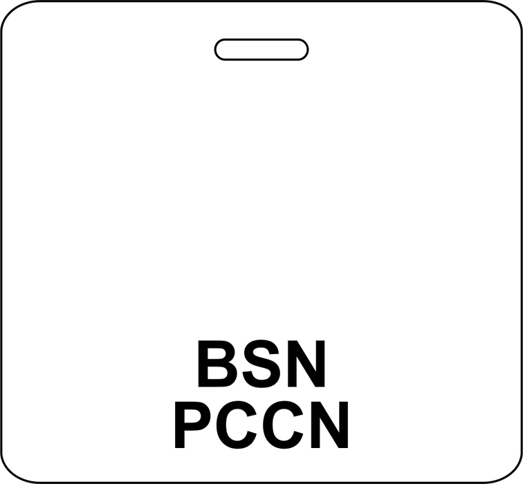 3 3/8" x 3 1/8" Horizontal Double Sided BSN / PCCN
