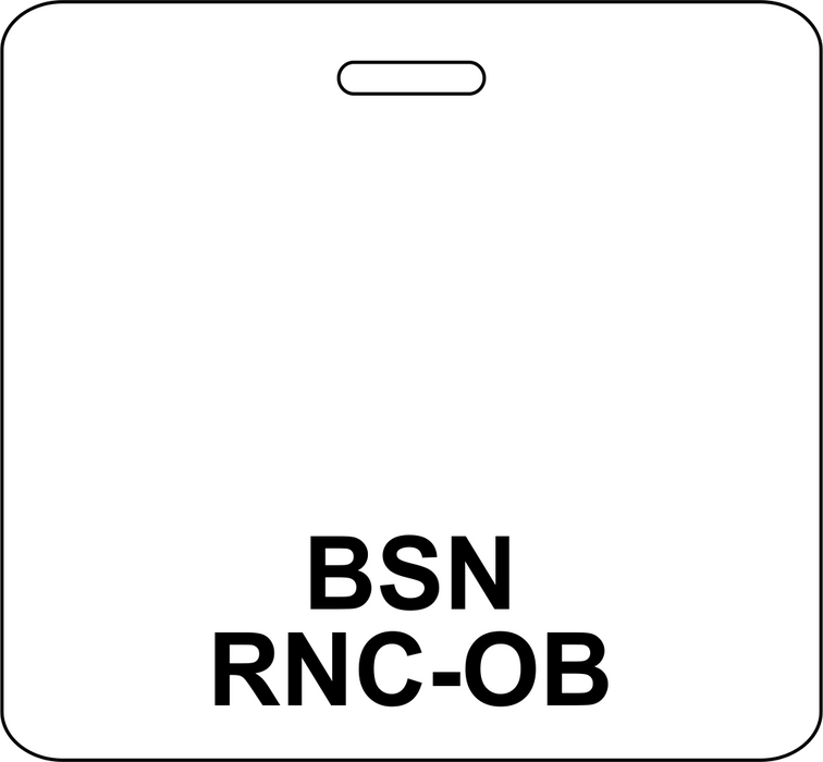3 3/8" x 3 1/8" Horizontal Double Sided BSN / RNC-OB