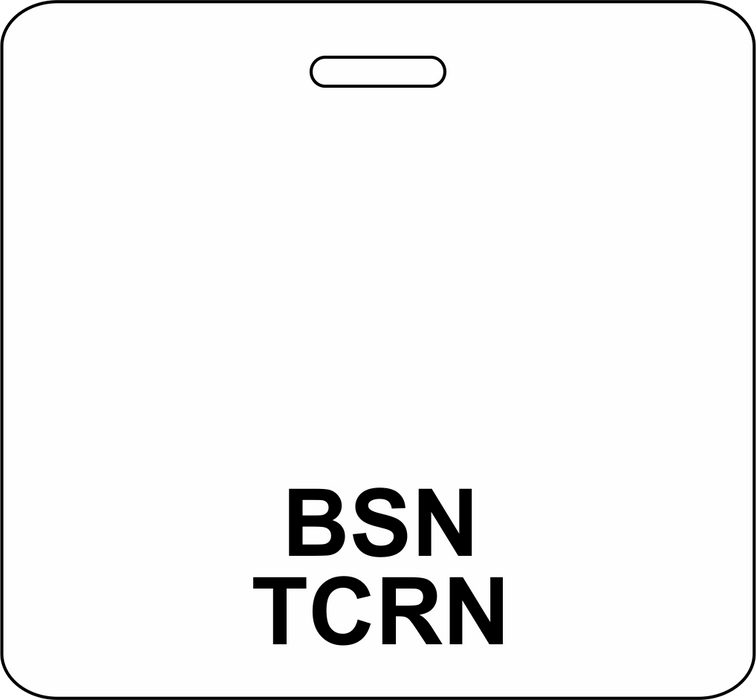 3 3/8" x 3 1/8" Horizontal Double Sided BSN / TCRN