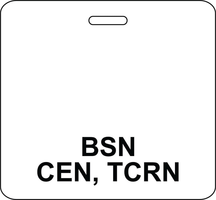 3 3/8" x 3 1/8" Horizontal Double Sided Atrium Health / BSN CEN, TCRN