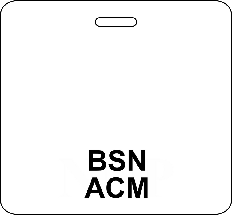 3 3/8" x 3 1/8" Horizontal Double Sided BSN / ACM