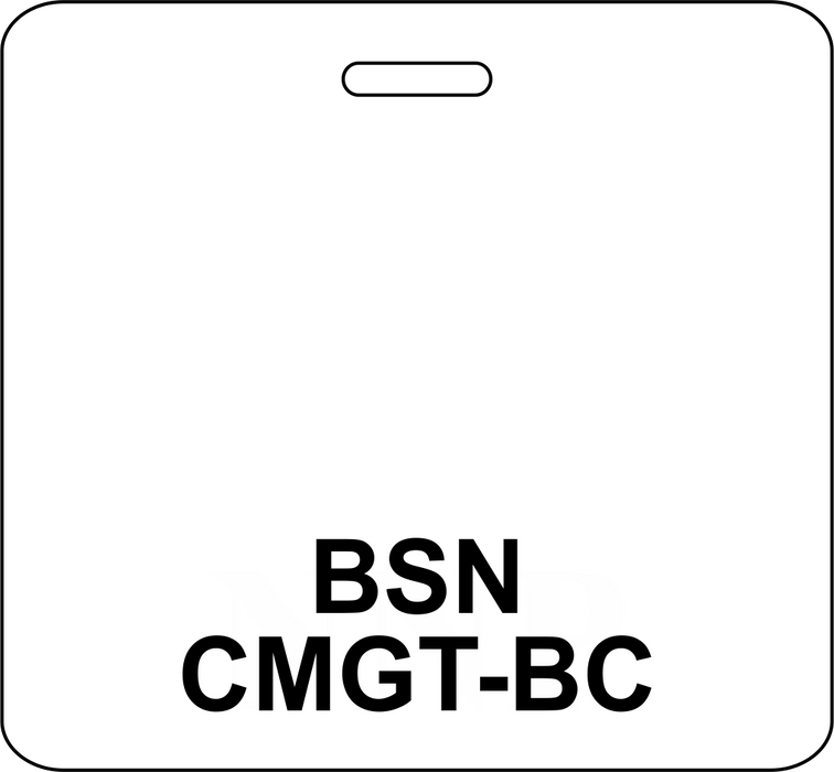 3 3/8" x 3 1/8" Horizontal Double Sided BSN / CMGT-BC