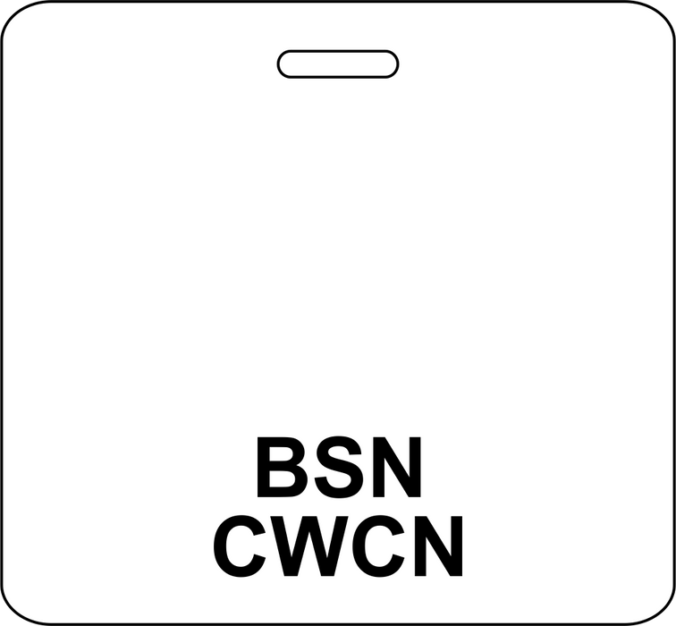 3 3/8" x 3 1/8" Horizontal Double Sided BSN / CWCN