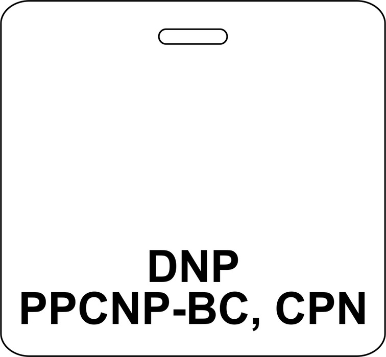 Copy of 3 3/8" x 3 1/8" Horizontal Double Sided DNP, PPCNP-BC, CPN