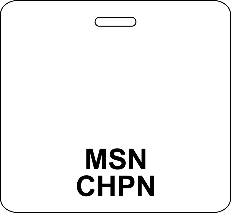 3 3/8" x 3 1/8" Horizontal Double Sided MSN / CHPN