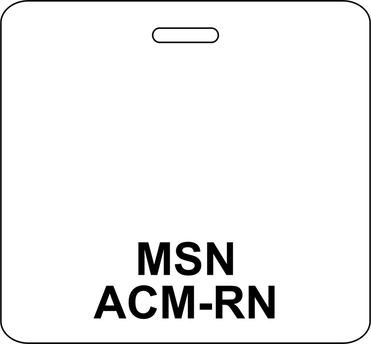 3 3/8" x 3 1/8" Horizontal Double Sided MSN / ACM-RN