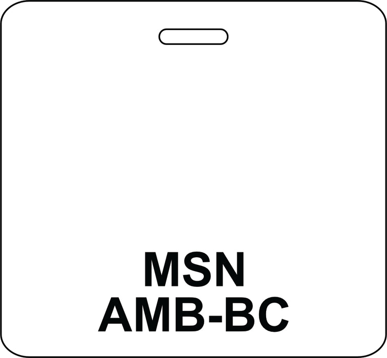 3 3/8" x 3 1/8" Horizontal Double Sided Atrium Health / MSN, AMB-BC