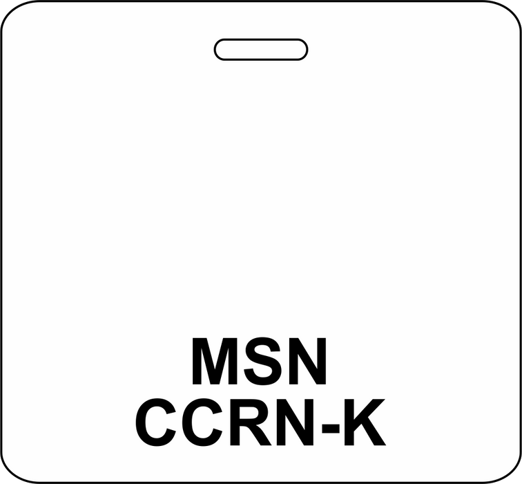 3 3/8" x 3 1/8" Horizontal Double Sided MSN / CCRN-K
