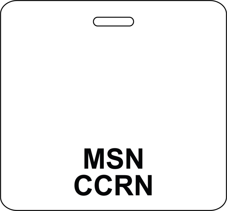 3 3/8" x 3 1/8" Horizontal Double Sided MSN / CCRN
