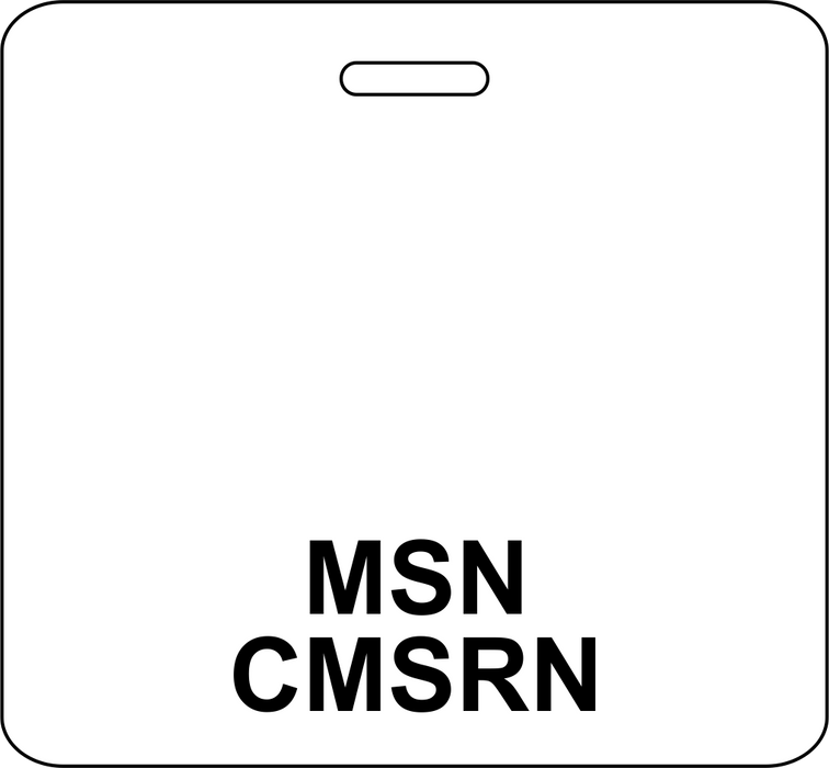 3 3/8" x 3 1/8" Horizontal Double Sided MSN / CMSRN