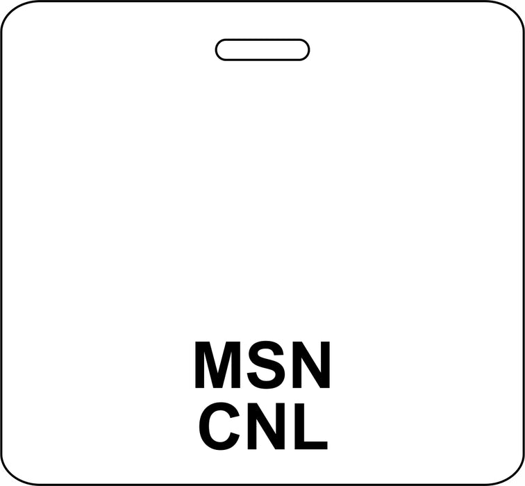 3 3/8" x 3 1/8" Horizontal Double Sided MSN / CNL