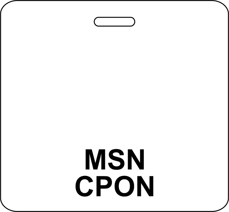 3 3/8" x 3 1/8" Horizontal Double Sided MSN / CPON