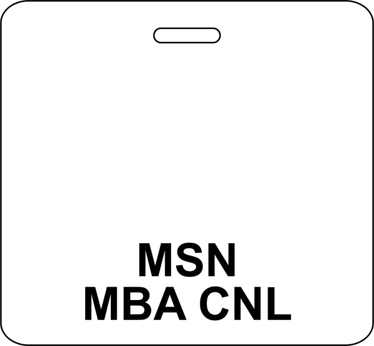 3 3/8" x 3 1/8" Horizontal Double Sided MSN / MBA CNL
