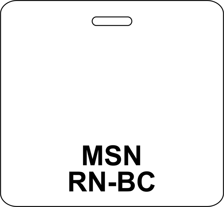 3 3/8" x 3 1/8" Horizontal Double Sided MSN / RN-BC