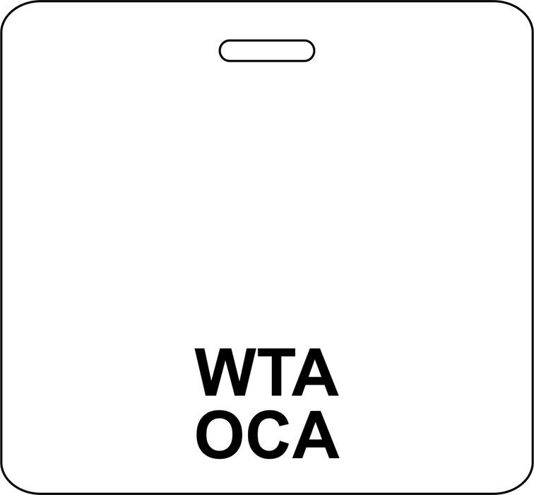 3 3/8" x 3 1/8" Horizontal Double Sided WTA/OCA