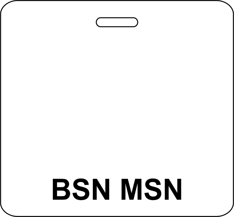 3 3/8" x 3 1/8" Horizontal Double Sided BSN MSN