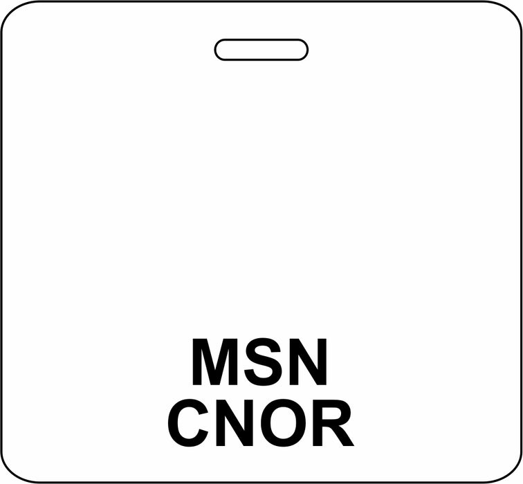 3 3/8" x 3 1/8" Horizontal Double Sided MSN / CNOR