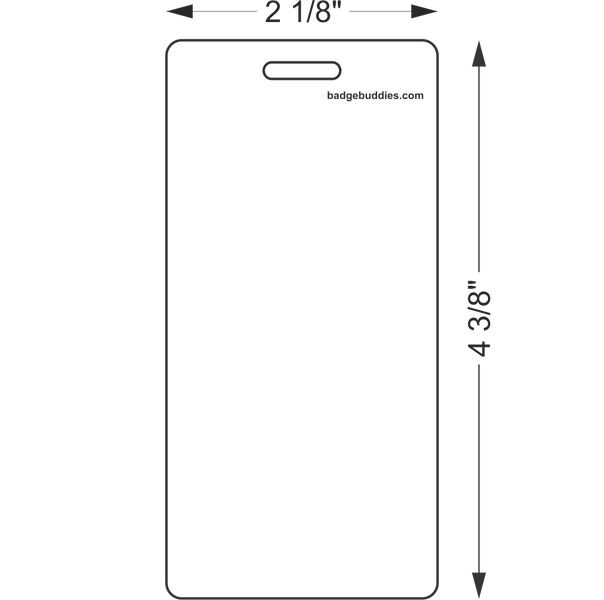 2 ⅛" x 4 ⅜" Vertical Blank Badge Buddies® — BadgeBuddies